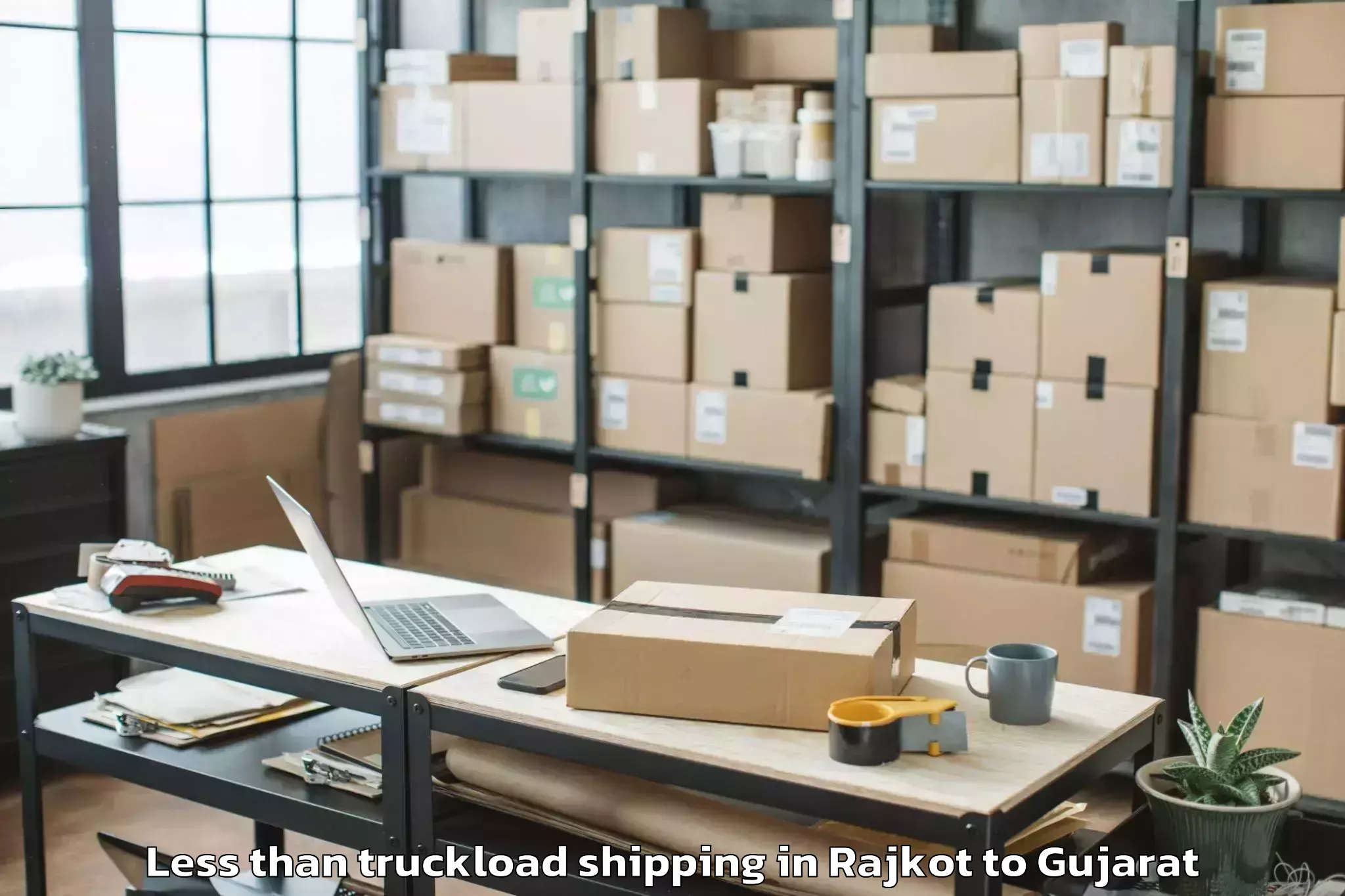 Easy Rajkot to Sankheda Less Than Truckload Shipping Booking